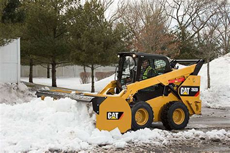 cat skid steer snow pusher|caterpillar snow push.